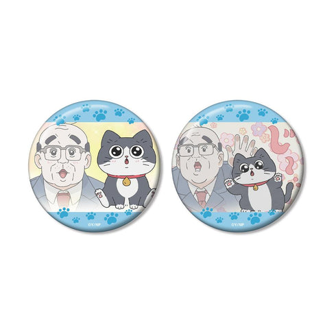 『ねこに転生したおじさん』プンちゃん&おじさん 場面写缶バッジ2個セット