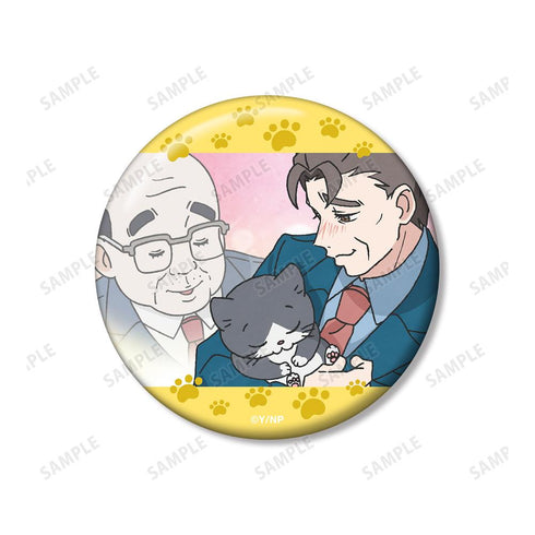 『ねこに転生したおじさん』プンちゃん&おじさん&社長 場面写缶バッジ2個セット