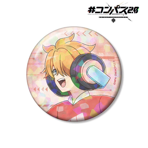 『#コンパス2.0 戦闘摂理解析システム』描き下ろし 十文字アタリ 歩みver. 75mmホログラム缶バッジ