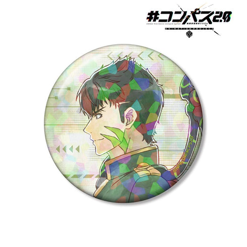 『#コンパス2.0 戦闘摂理解析システム』描き下ろし 桜華忠臣 歩みver. 75mmホログラム缶バッジ