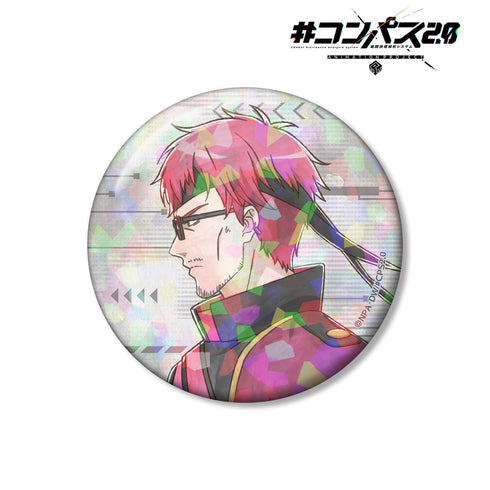 『#コンパス2.0 戦闘摂理解析システム』描き下ろし ルチアーノ 歩みver. 75mmホログラム缶バッジ