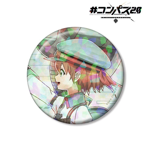 『#コンパス2.0 戦闘摂理解析システム』描き下ろし テスラ 歩みver. 75mmホログラム缶バッジ