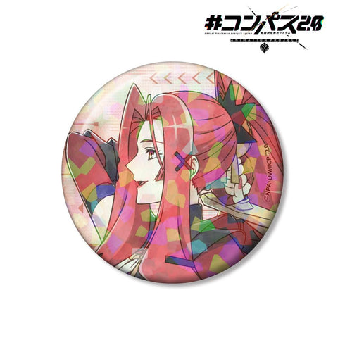 『#コンパス2.0 戦闘摂理解析システム』描き下ろし マリア 歩みver. 75mmホログラム缶バッジ