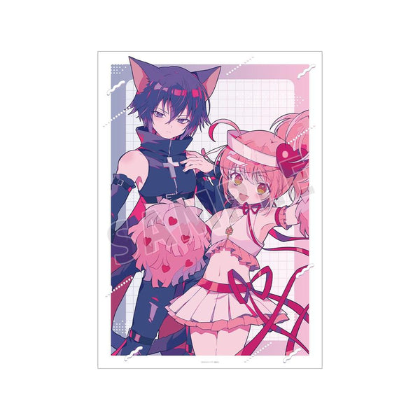 『しゅごキャラ!』夢ノ内さんイラスト アミュレットハート&ブラックリンクス キャラなりver. A3マット加工ポスター【202606再販】