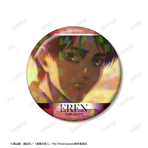 『進撃の巨人』エレン 場面写ホログラム缶バッジ2個セット【202511再販】
