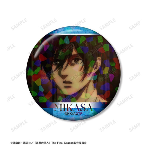 『進撃の巨人』ミカサ 場面写ホログラム缶バッジ2個セット【202511再販】