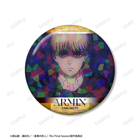 『進撃の巨人』アルミン 場面写ホログラム缶バッジ2個セット