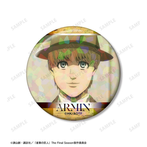 『進撃の巨人』アルミン 場面写ホログラム缶バッジ2個セット
