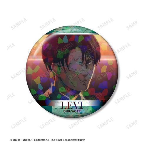 『進撃の巨人』リヴァイ 場面写ホログラム缶バッジ2個セット【202511再販】