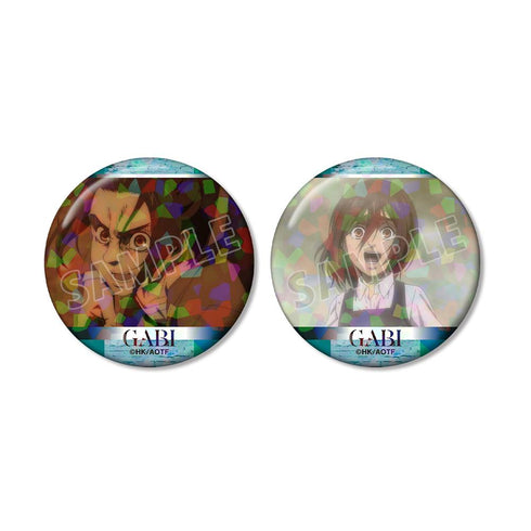 『進撃の巨人』ガビ 場面写ホログラム缶バッジ2個セット
