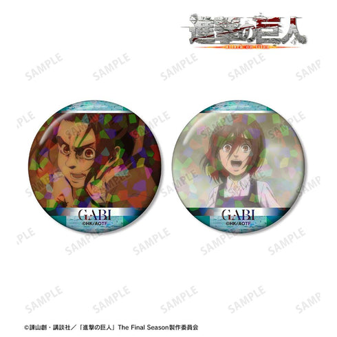 『進撃の巨人』ガビ 場面写ホログラム缶バッジ2個セット【202511再販】