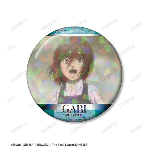 『進撃の巨人』ガビ 場面写ホログラム缶バッジ2個セット