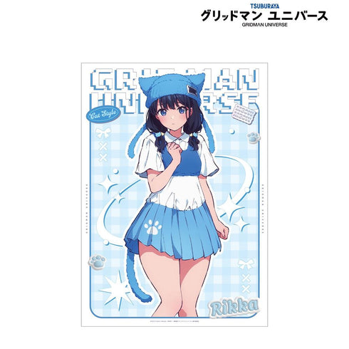『グリッドマンユニバース』描き下ろし 宝多六花 猫の着ぐるみver. A3マット加工ポスター【202607再販】