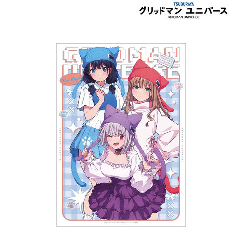『グリッドマン ユニバース』描き下ろし 集合 猫の着ぐるみver. A3マット加工ポスター