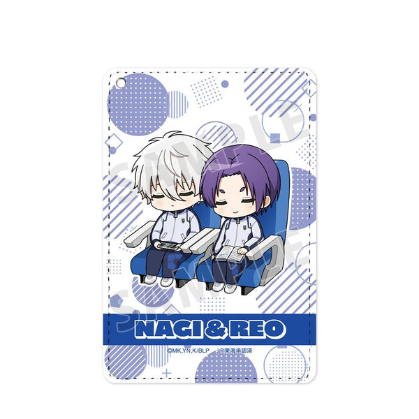 『ブルーロック』凪 誠士郎&御影 玲王 ちびキャラ 新幹線でうたたねver. 1ポケットパスケース