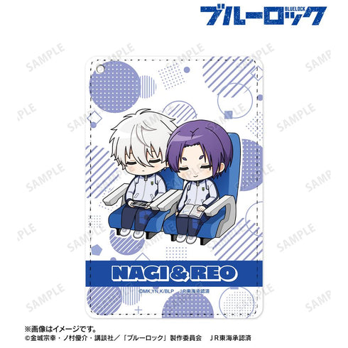 『ブルーロック』凪 誠士郎&御影 玲王 ちびキャラ 新幹線でうたたねver. 1ポケットパスケース