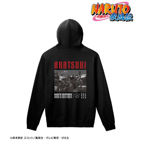 『NARUTO-ナルト- 疾風伝』暁集合 バックプリントパーカーメンズ