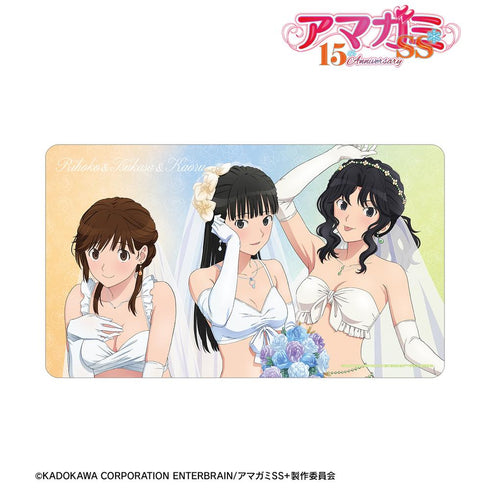 『アマガミSS+plus』描き下ろし 絢辻 詞&桜井梨穂子&棚町 薫 ウェディング水着ver. マルチデスクマット