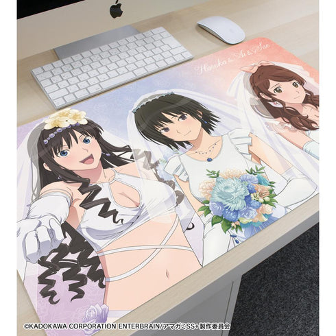 『アマガミSS+plus』描き下ろし 中多紗江&七咲 逢&森島はるか ウェディング水着ver. マルチデスクマット