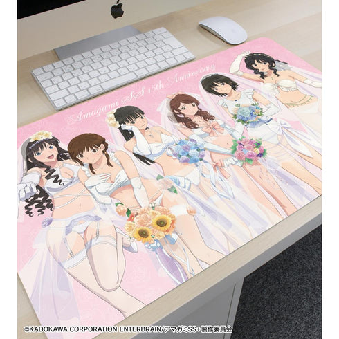 『アマガミSS+plus』描き下ろし 集合 ウェディング水着ver. マルチデスクマット