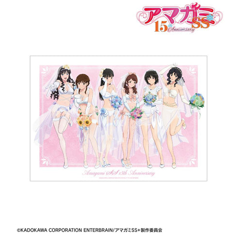 『アマガミSS+plus』描き下ろし 集合 ウェディング水着ver. A3マット加工ポスター