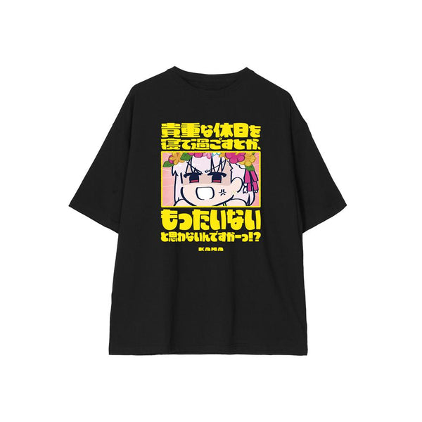 『Fate/Grand Order 藤丸立香はわからない』カーマ 「貴重な休日を寝て過ごすとか、もったいないと思わないんですかーっ!?」 BIGシルエットTシャツユニセックス【202512再販】