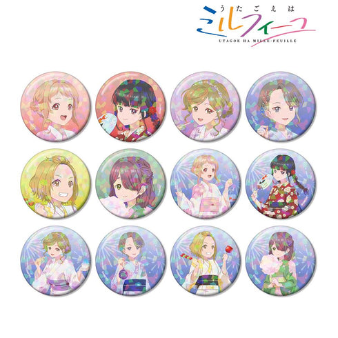 『うたごえはミルフィーユ』描き下ろし 夏祭りver. トレーディングホログラム缶バッジ(単位/BOX)