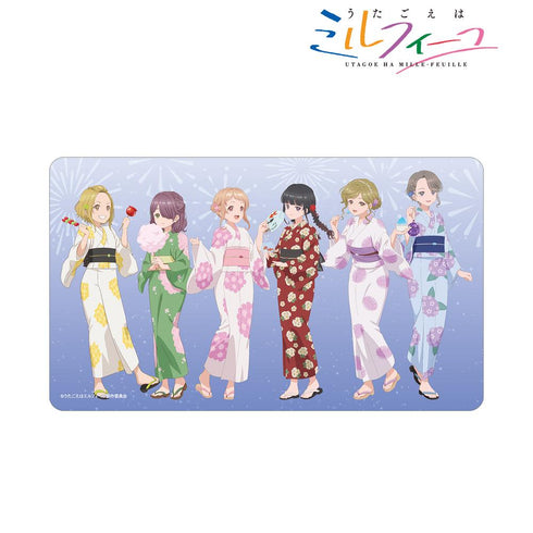 『うたごえはミルフィーユ』描き下ろし 集合 夏祭りver. マルチデスクマット