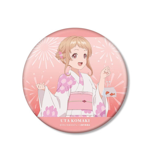 『うたごえはミルフィーユ』描き下ろし ウタ 夏祭りver. BIG缶バッジ【202608再販】