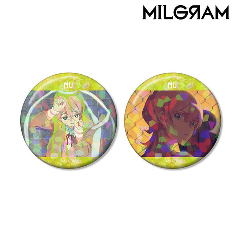 『MILGRAM -ミルグラム-』ムウ 場面写ホログラム缶バッジ2個セット