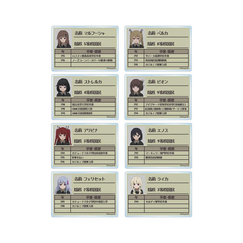 『溶鉄のマルフーシャ』トレーディング プロフィール アクリルカード(単位/BOX)