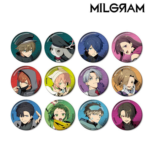 『MILGRAM -ミルグラム-』描き下ろし アメコミ風ver. トレーディンググリッター缶バッジ(単位/BOX)