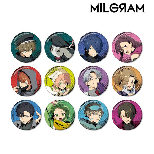 『MILGRAM -ミルグラム-』描き下ろし アメコミ風ver. トレーディンググリッター缶バッジ(単位/BOX)【202608再販】