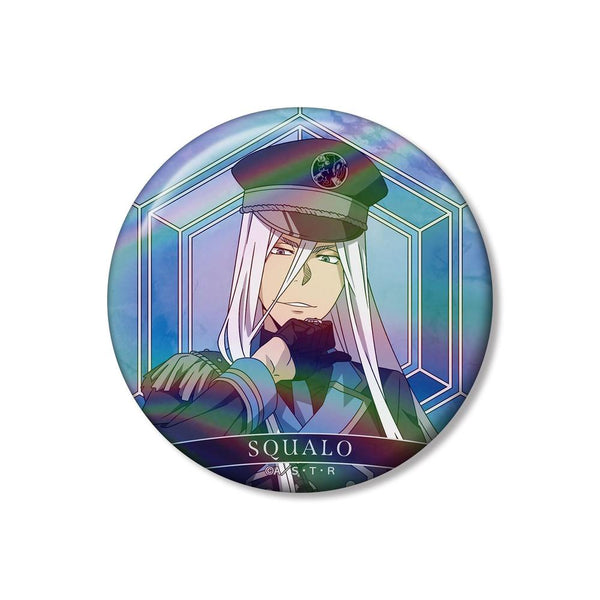 『家庭教師ヒットマンREBORN!』描き下ろし スペルビ・スクアーロ(10年後) ブラックミリタリーver. 75mmオーロラ缶バッジ【202603再販】