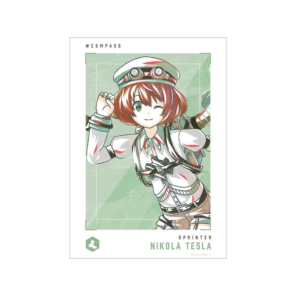 『#コンパス 戦闘摂理解析システム』ニコラ テスラ Ani-Art 第2弾 A3マット加工ポスター