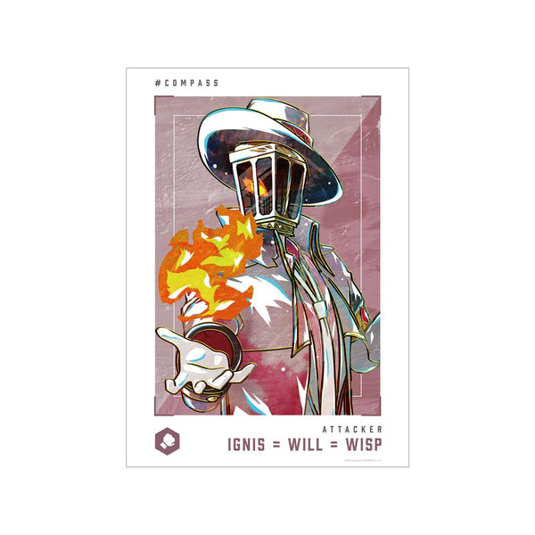 『#コンパス 戦闘摂理解析システム』イグニス=ウィル=ウィスプ Ani-Art 第2弾 A3マット加工ポスター
