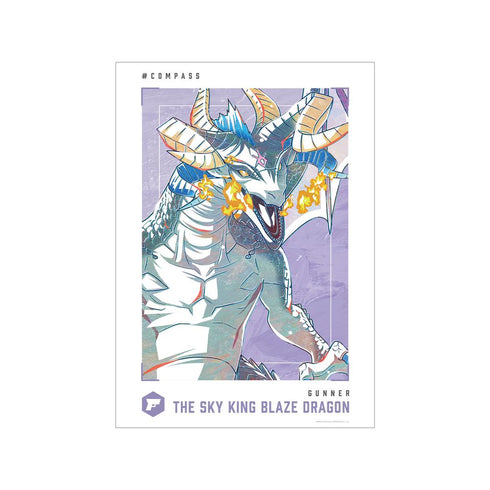 『#コンパス 戦闘摂理解析システム』天空王 ぶれいずどらごん Ani-Art 第2弾 A3マット加工ポスター