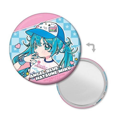 『初音ミク』ANGEL BLUEコラボ 描き下ろし 初音ミク Art by 甘春わすれ 缶ミラー ver.A