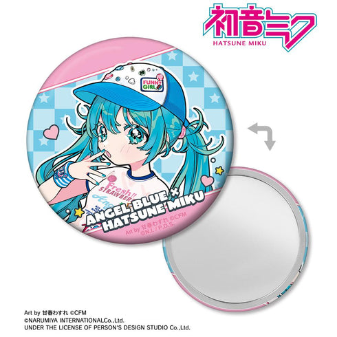 『初音ミク』ANGEL BLUEコラボ 描き下ろし 初音ミク Art by 甘春わすれ 缶ミラー ver.A