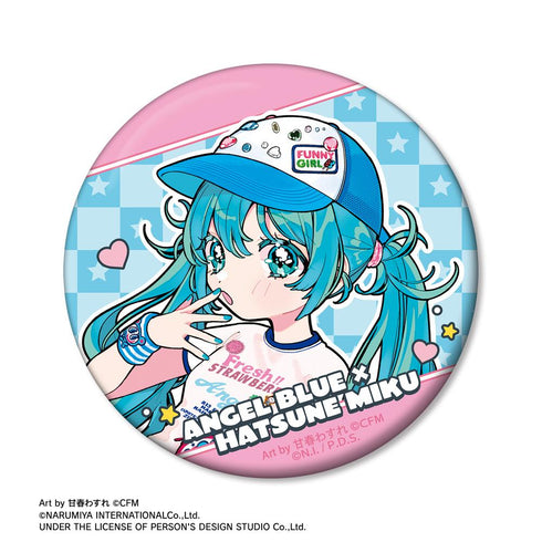 『初音ミク』ANGEL BLUEコラボ 描き下ろし 初音ミク Art by 甘春わすれ 缶ミラー ver.A