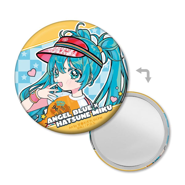 『初音ミク』ANGEL BLUEコラボ 描き下ろし 初音ミク Art by 甘春わすれ 缶ミラー ver.B