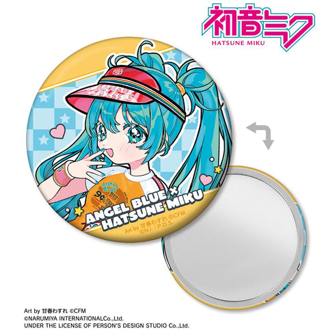 『初音ミク』ANGEL BLUEコラボ 描き下ろし 初音ミク Art by 甘春わすれ 缶ミラー ver.B