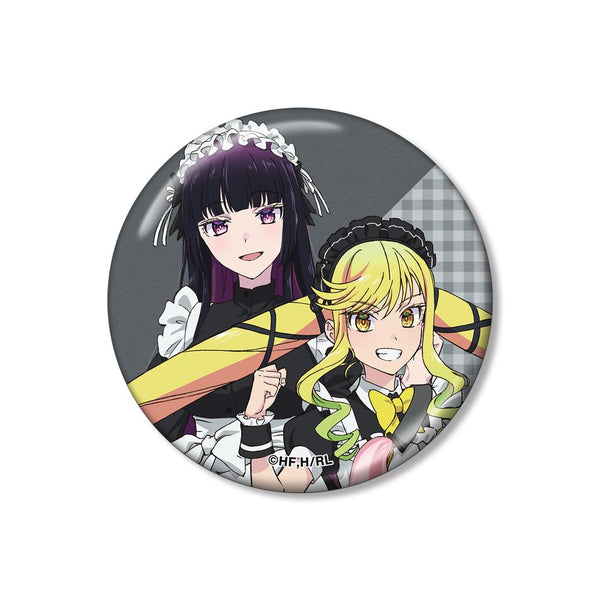 『ロックは淑女の嗜みでして』描き下ろし 鈴ノ宮りりさ&黒鉄音羽 メイドver. メタリック缶バッジ