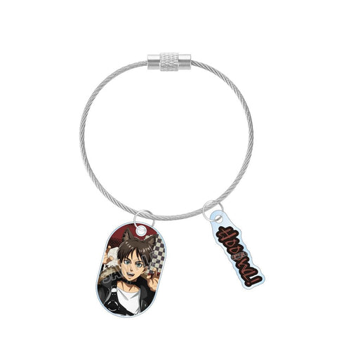 『進撃の巨人』描き下ろし エレン 狼男ver. 2連ワイヤーアクリルキーホルダー