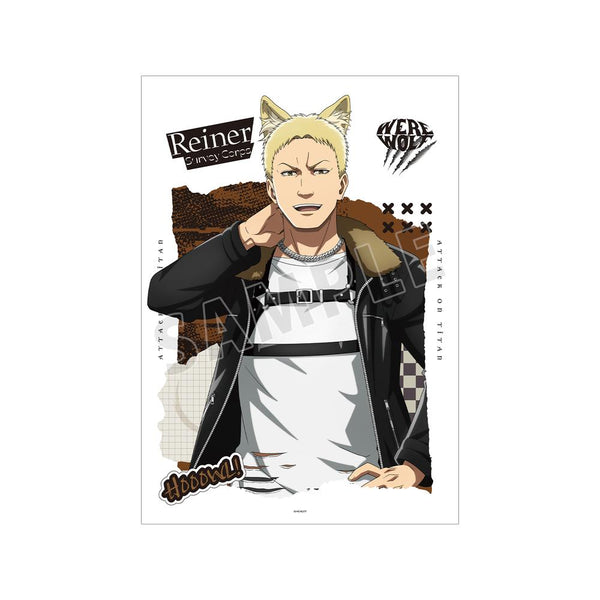 『進撃の巨人』描き下ろし ライナー 狼男ver. A3マット加工ポスター