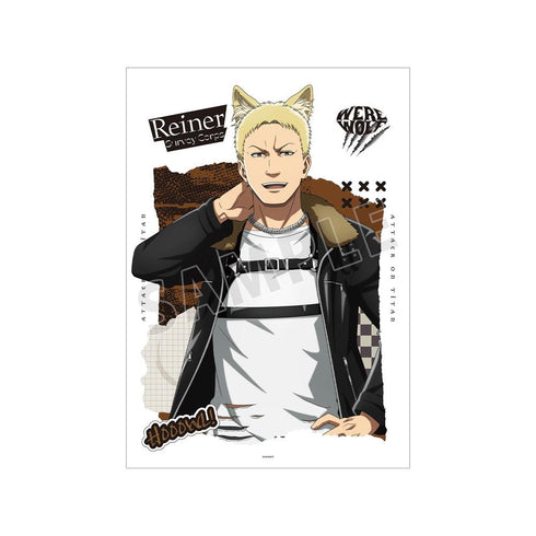 『進撃の巨人』描き下ろし ライナー 狼男ver. A3マット加工ポスター【202605再販】