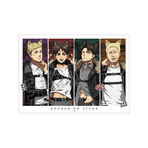 『進撃の巨人』描き下ろし 集合 狼男ver. A3マット加工ポスター
