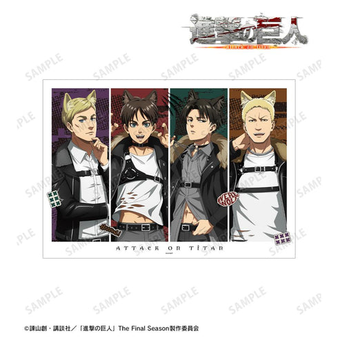 『進撃の巨人』描き下ろし 集合 狼男ver. A3マット加工ポスター