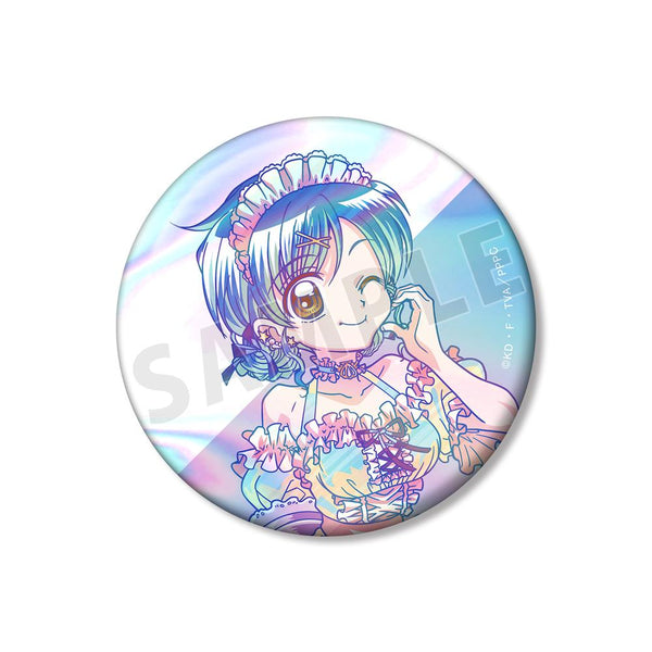 『ぴちぴちピッチ』描き下ろし 宝生 波音 メイドver. Ani-Art clear label 75mmオーロラ缶バッジ