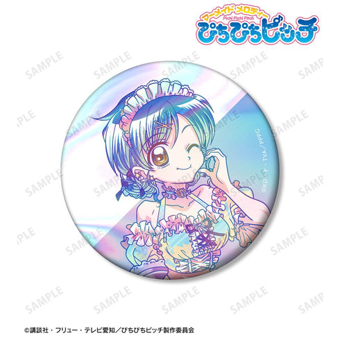 『ぴちぴちピッチ』描き下ろし 宝生 波音 メイドver. Ani-Art clear label 75mmオーロラ缶バッジ